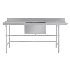 Vogue DE473 Stainless Steel Dishwasher Inlet Table with Sink – 1800mm Left Hand