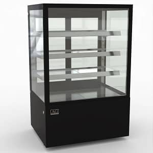 AG FDF900L3 Black LED 900mm Food Display Showcase 4-Layer - KW Commercial Kitchen
