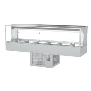 Woodson WR.CFSQ26 Cold Food Display – 6 Module Square Glass Showcase