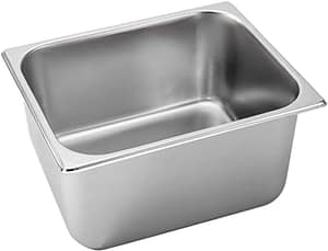 Kitchen Knock 1/2 Size Gastronorm Pans, 200mm Deep, Stainless Steel, 6-Pack
