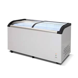 AG SD520Q Chest Freezer Glass Top Sliding Door 445L