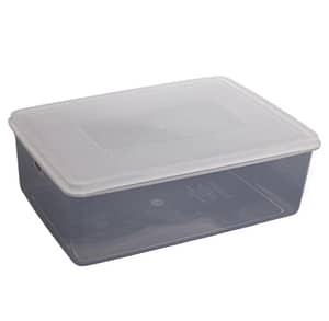Kitchen Knock 014678 6.5L food storage box with white lid, clear polycarbonate container for commercial kitchens