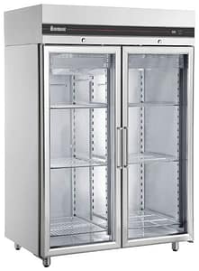 Inomak UFI2140G Double Glass Door Upright Freezer with 1432L Capacity and LED Lighting