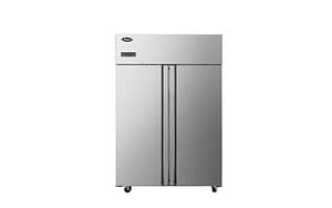 Atosa JBF80RSGR slimline upright double-door fridge with 1090 L capacity, auto-defrost, digital display