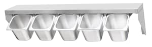 Kitchen Knock 620352 Stainless Wall Shelf GN Pan Rack with 40kg Capacity – 1200x300mm