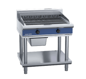 Blue Seal 900mm Electric Contact Chargrill with Stand – E596D-LS, 13.4kW Dual-Zone - KW Commercial Kitchen