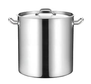 Kitchen Knock 169L Stainless Steel Stock Pot Ø600mm – Induction & Gas Compatible, Heavy-Duty Design