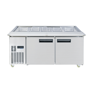 Lightly Used Thermaster Two Door Cold Bench Salad Station 5x GN 1/1 NSW1775