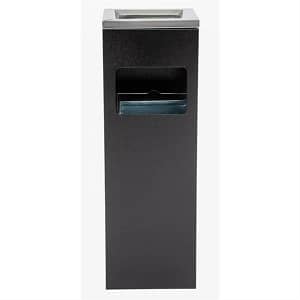 Bolero Y812 Square Stainless Steel Cigarette Bin, 10L, 600mm High