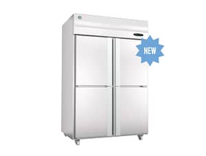 Hoshizaki HF-127-4D Upright Freezer – Split Door, 1,119L Capacity, Stainless Steel Design