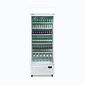 Bromic GM0690LW White Upright Display Fridge with 659L Capacity, LED Lightbox, R290 Refrigerant
