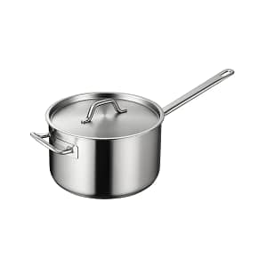 Kitchen Knock 003316 Stainless Steel Saucepan 9.8L with Lid – Ø280mm, Induction & Gas Compatible