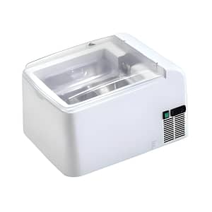 Technocrio CFT0002 Countertop Ice Cream Freezer with Transparent Lid – Holds 2×6.5L