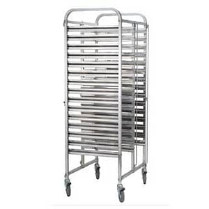 Anvil TRS2015 GN Trolley with 2×15 Tier Capacity – Stainless Steel on Castors