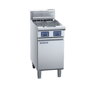 Blue Seal E44E – 450mm Twin Pan Electric Fryer with Digital Controls