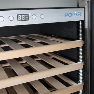 olar GM629-A G-Series Dual Zone Wine Fridge | 180 Bottle | Stainless Steel - KW Commercial Kitchen