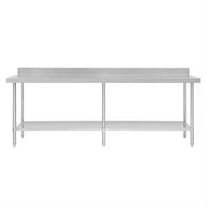 FED WBB7-2400/A Stainless Steel Workbench with Splashback – Ideal for Commercial Kitchens