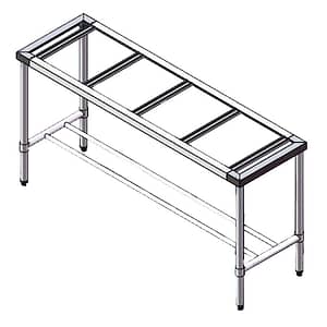 0900-5-WB-S S/S Legs with Double Centre Brace - 500mm Deep