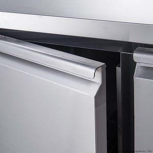 FED-X Three Door Salad Prep Fridge with Glass Top - XS903GC - KW Commercial Kitchen