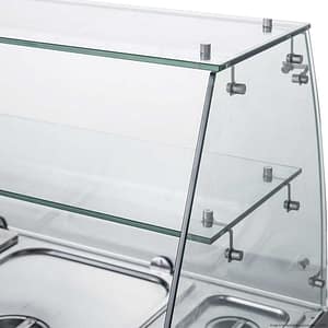 FED-X Three Door Salad Prep Fridge with Glass Top - XS903GC - KW Commercial Kitchen