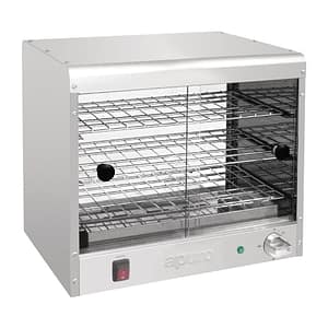 Apuro Pie Warmer – Holds 30 Pies, Commercial Countertop Display (DC858-A)
