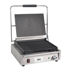 Apuro Large Contact Grill Ribbed Plates with Timer (FC380-A)