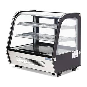 Polar GP292-A Countertop Display Fridge | 120Ltr | Black | LED Cooling