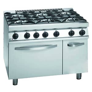 Fagor 700 series natural gas 6 burner with gas oven and neutral cabinet under CG7-61H (CG7-61H)