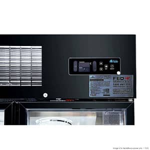 SUCG1000B Double Door Upright Display Fridge (Black) - KW Commercial Kitchen