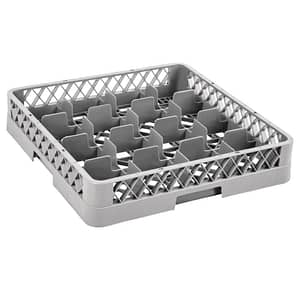 Vogue Glass Dishwasher Rack Grey - 100x500x500mm (16 Compartments)