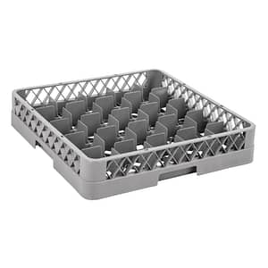 Vogue Glass Dishwasher Rack Grey - 100x500x500mm (25 Compartments)