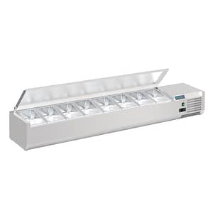 Polar G-Series Countertop Prep Fridge with Lid 8x 1/4GN with Hard Stainless Lid