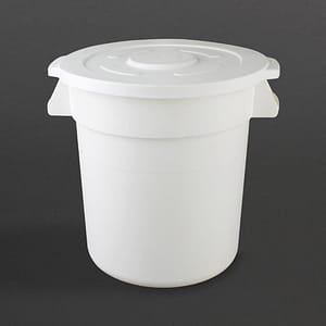 Vogue Round Container Bin White - 38Ltr