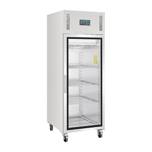 Polar GH218-A 600L Upright Display Fridge – Glass Door, White Finish