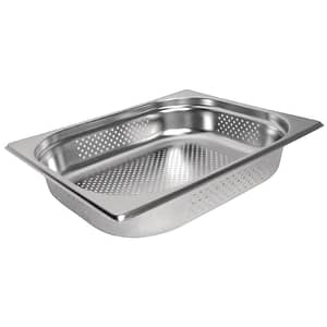 Vogue Stainless Steel Perforated 1/2 Gastronorm Tray 100mm (DN702)