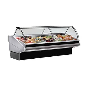 Tecnodom Curved Front Glass Deli Display PAN2000 – 2020mm x 1140mm x 1260mm
