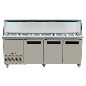 Thermaster PG210FA-YG Salad & Noodle Bar – Sleek Glass Display