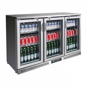 Thermaster SC316SG Three-Door Stainless Steel Bar Cooler