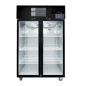 SUCG1000B Double Door Upright Display Fridge (Black) - KW Commercial Kitchen