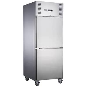 alt="FED-X XURF600S1V Stainless Steel Upright Freezer 600L Split Door"