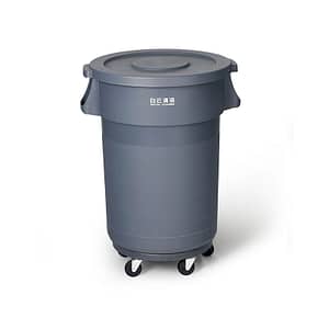 Kitchen Knock Eco Round Bin with Dolly – 80L Capacity