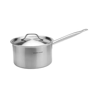 Stainless Steel Sauce Pot with Cover and Handle - Triple Base - 1.9L (SKU: 074519)