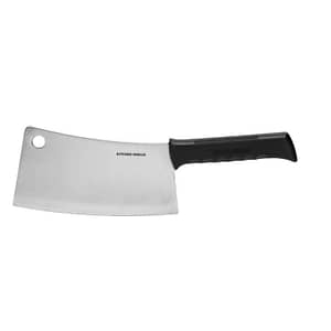 Heavy Duty Stainless Steel Cleaver with Black Handle 200mm Blade 078932