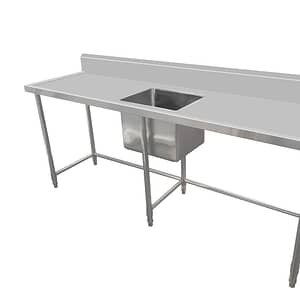 Kitchen Knock Full Stainless Steel Single Sink Bench Leg Brace Centre 2100x700mm