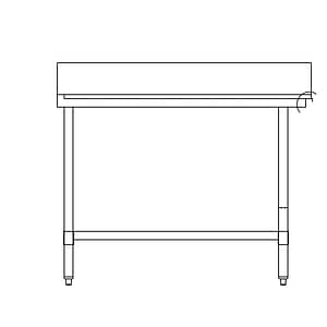 Kitchen Knock Full Stainless Steel Flat Dishwasher Bench Right Inlet 900x700mm