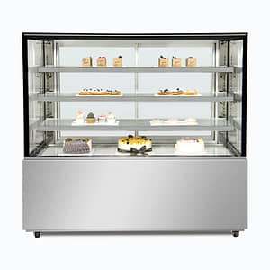 Bromic 4 tier chilled food/cake display 1500mm-FD4T1500C-NR