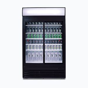 Bromic Dulex 945L Display Fridge with Sliding Doors and LED Lightbox