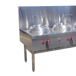 Time Triple Ring Wok Model: CWS-T3 - 3 Burner Wok Station