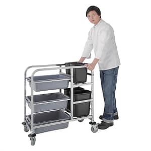 Vogue Stainless Steel Bussing Trolley DK738 | Durable and Versatile - KW Commercial Kitchen