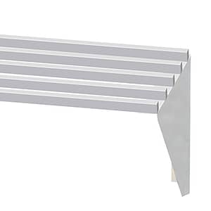 KitchenKnock Stainless Steel Wall Shelf - Square Tube Frame - 1800x300x200mm